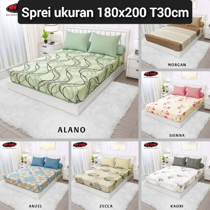 MY LOVE - Sprei All New My Love Flat King 180x200x30 dan Queen 160x200x30