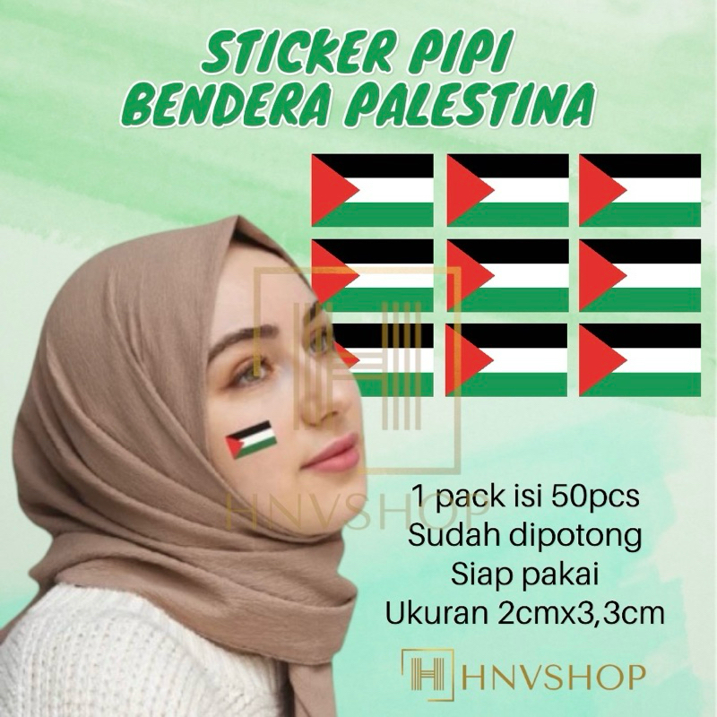 

50pcs Sticker Pipi Bendera Palestina Siap Pakai
