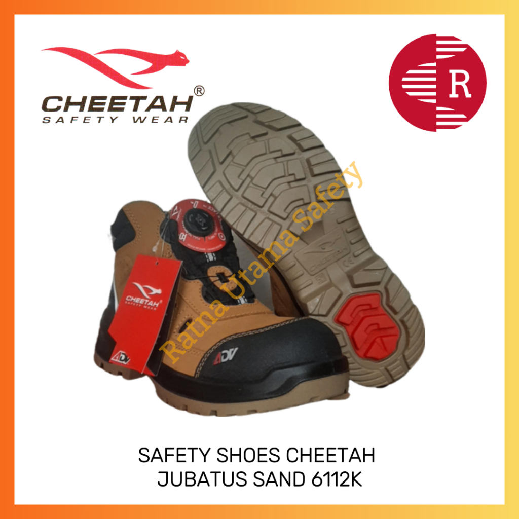 SEPATU SAFETY SHOES CHEETAH ADV JUBATUS 6112K 6112 K SAND