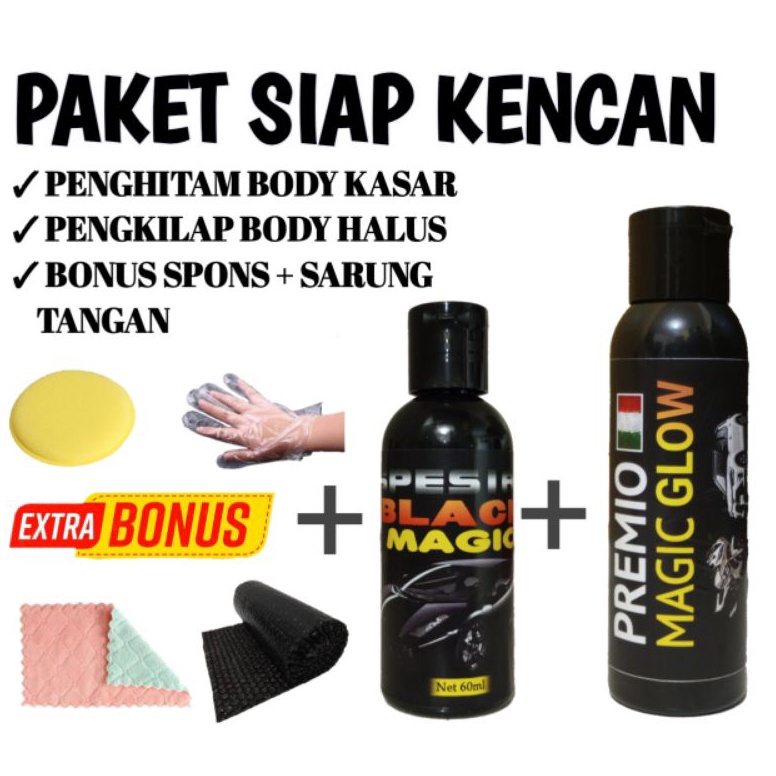 KODE X39Q Satu Paket Kencan Promo Spesial Black Magic Cairan Pengkilap Penghitam Body Kasar Cat Pela