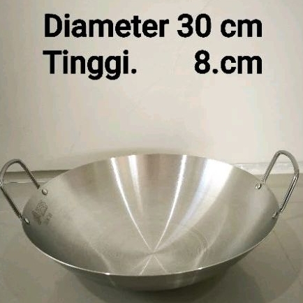 wajan stainless tebal anti lengket 30 cm 555