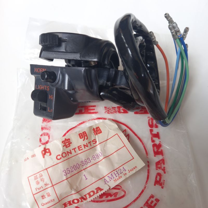 saklar holder kiri gas luar ori original NOS gl100 gl125 aplikasi cg110 cg125 cb100 cb125 s90 s90z b