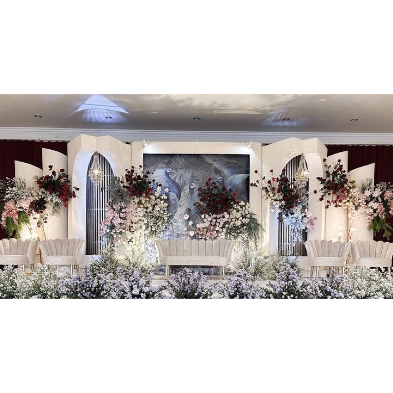 Backdrop Pelaminan Dekorasi Bedrop Backdrop 3d Terbaru
