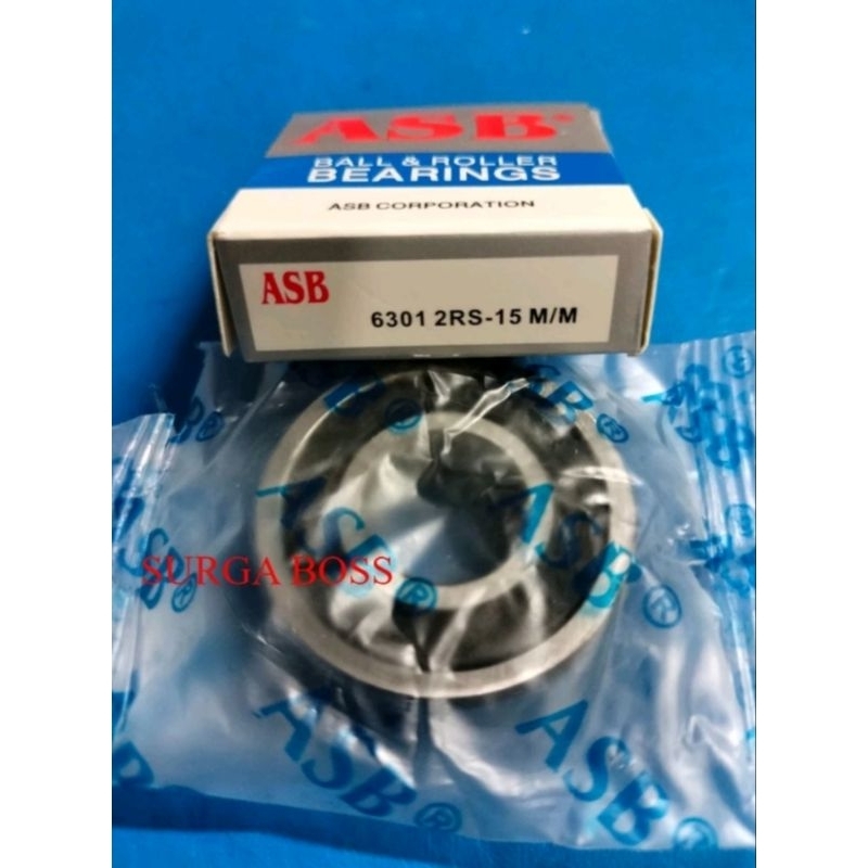 (ISI 10PC) Bearing 6301 2RS 15MM ASB ORIGINAL