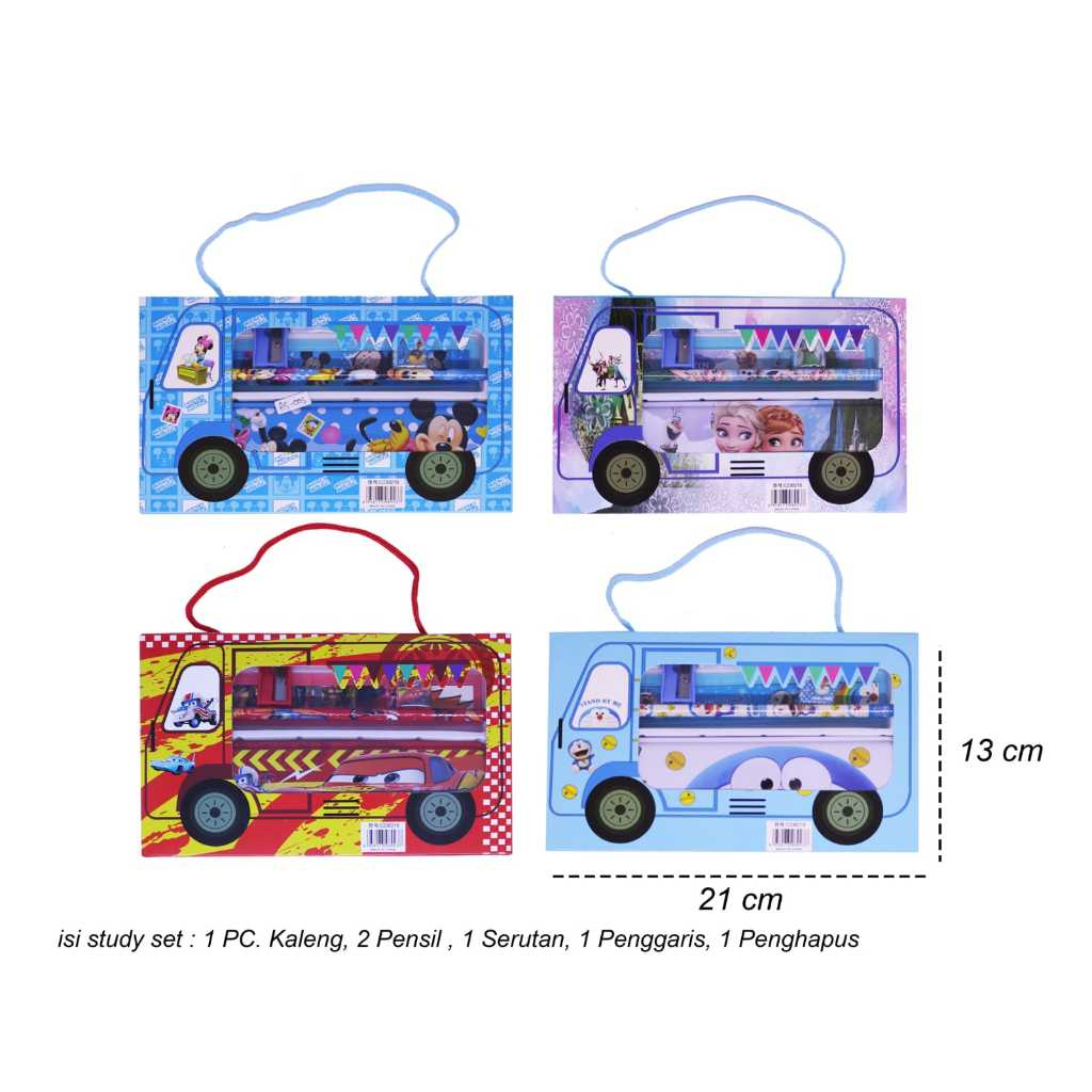 

Study Set/ Paket Alat Tulis Set Perlengkapan Anak Sekolah/ Stationery Set/ Alat Tulis Set Motif Anak Lucu