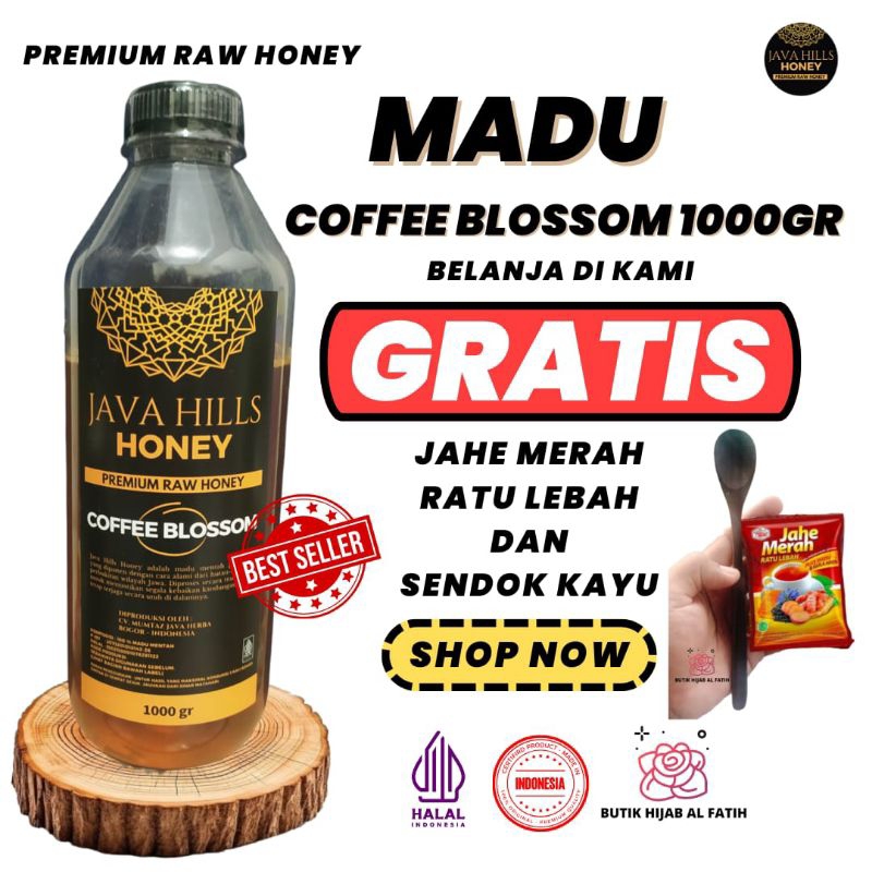 

Java hills javahills honey madu murni asli multifora 1kg mumtaz panas|batuk |stamina