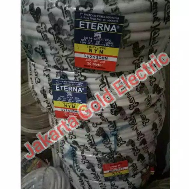 Serbuuuu KABEL ETERNA NYM 3X25 MM METERAN kawat eterna NYM