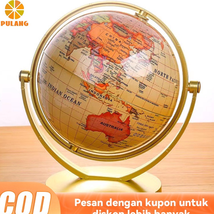 

KODE J1R8 Pulang 218cm Emas Peta Dunia Dunia 36 Berputar Bola dunia vintage Berdiri Sekolah Geografi Perlengkapan Pendidikan Anakanak