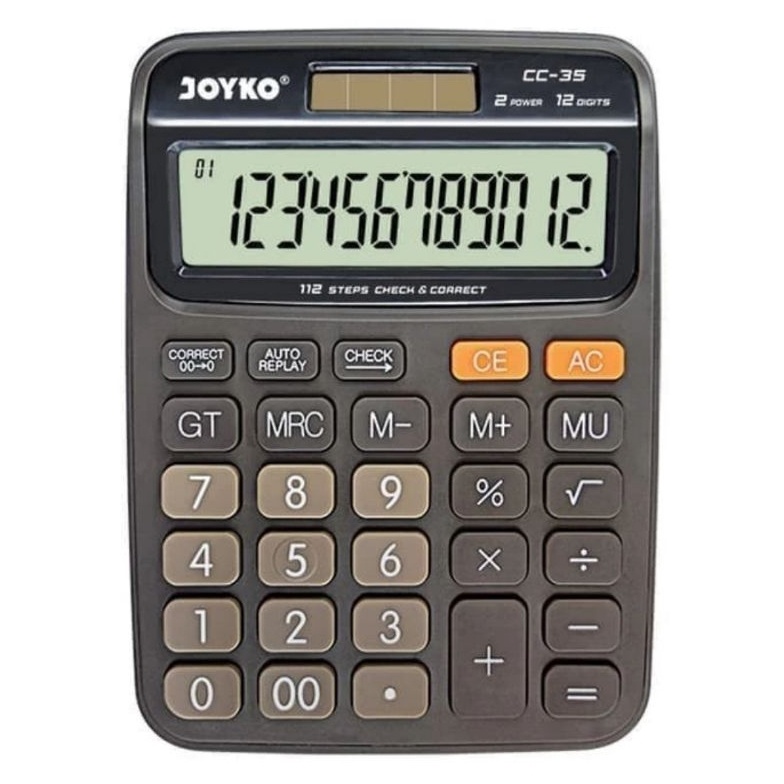

FASH SALE JOYKO CC35 CHECK CORRECT CALCULATOR 12Digit Big Display Kalkulator Meja CC 35