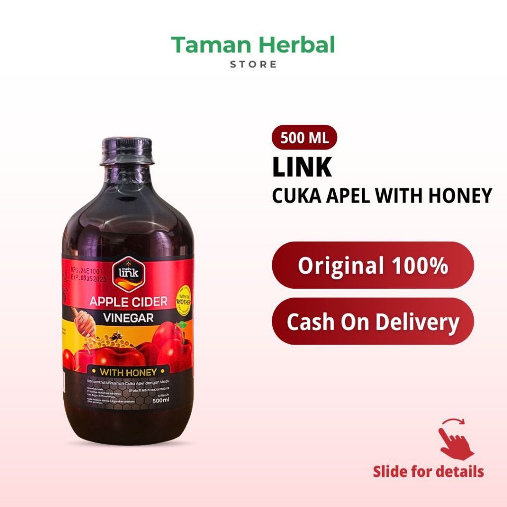 

Link Cuka Apel Organik Premium With Honey | Apple Cider Vinegar With Mother (500 ml)