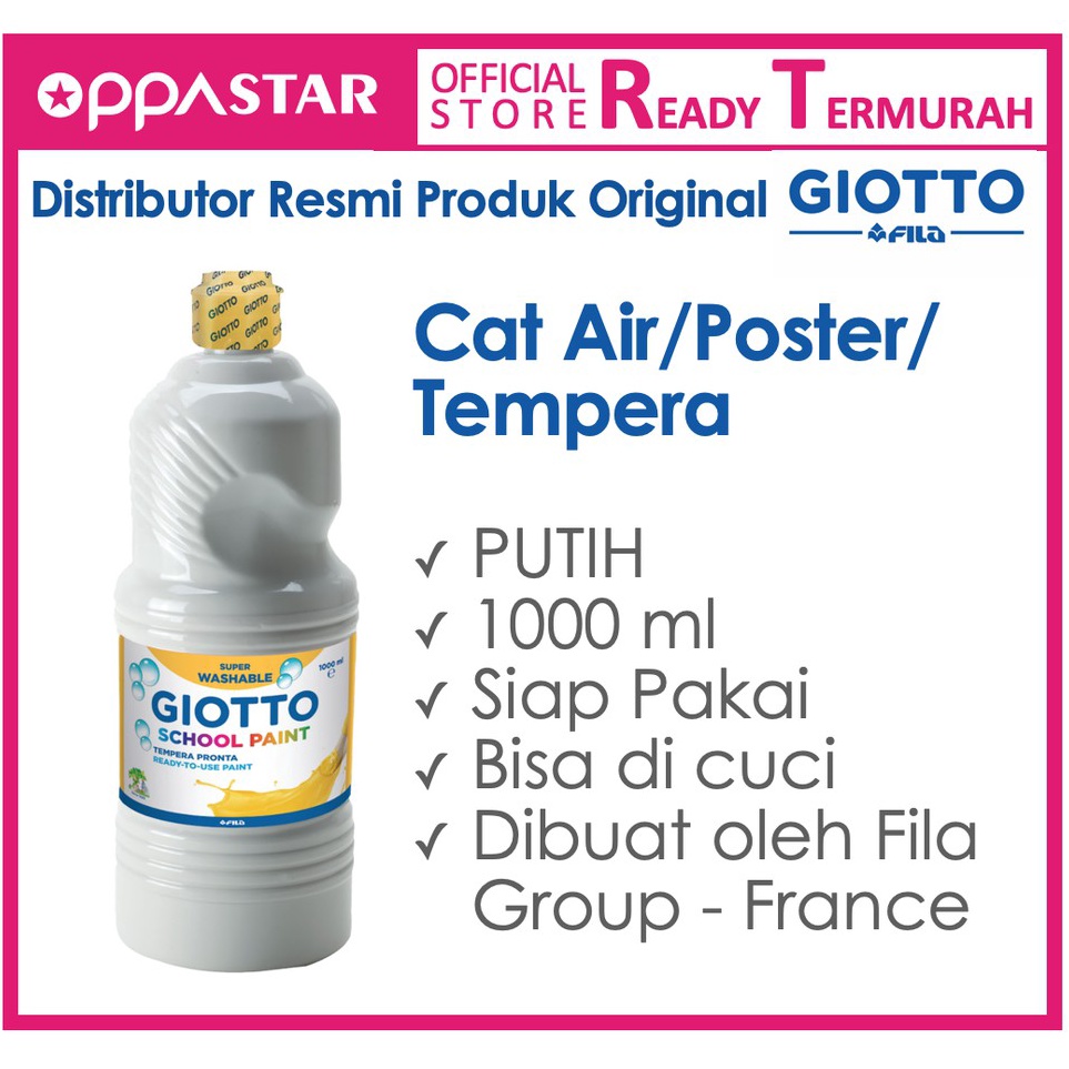 

KODE F7X8 Cat Air Cat Poster Cat Tempera Giotto School Paint 1 ml White Putih