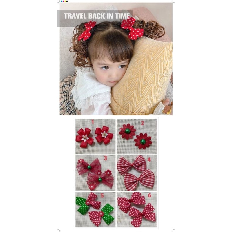 Jepit Rambut Agustusan/pita merah putih/pita merah putih/Jepit merah /Jepit rambut korea