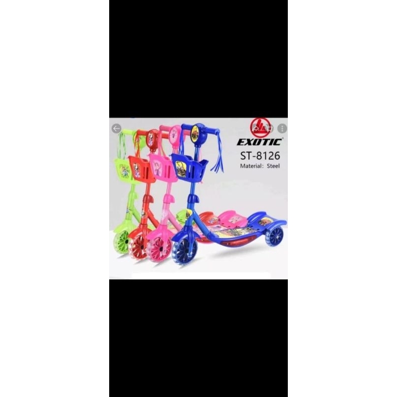 scooter keranjang exotic 3 roda 3 otoped skuter/scooter anak kursi 3 roda keranjang