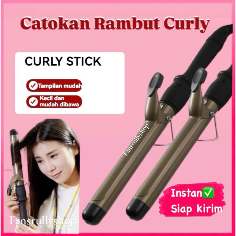 Catokan Rambut Curly  Gold Ceramic 28mm 32mm 38mm  - Catokan Curly Keriting Rambut CATOK GLAZE CERAM