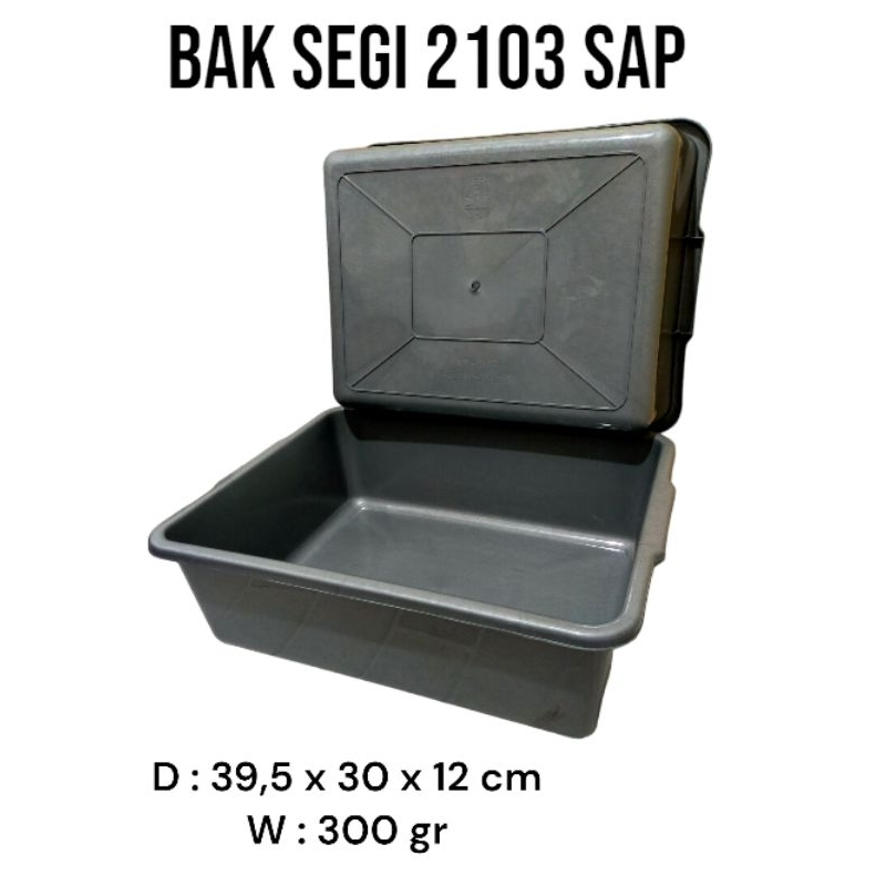Bak Tahu Segi Metalik / Bak Segi 2103 SAP Plastik Serbaguna U