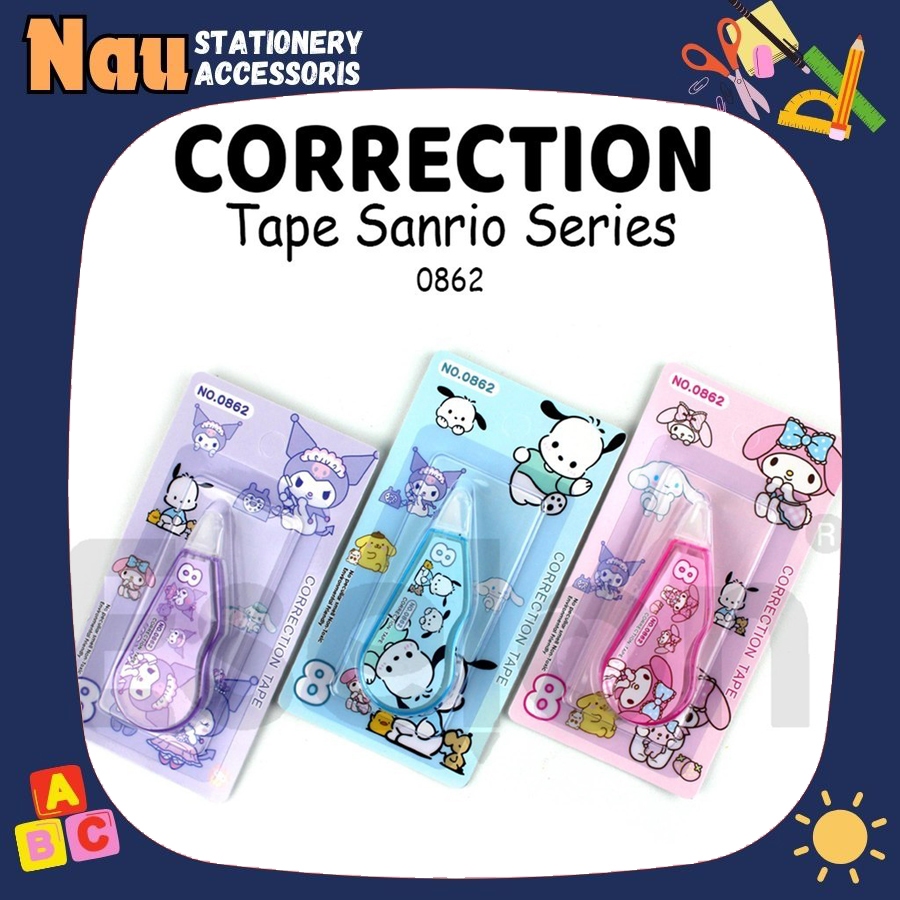 

TipeX Kertas 1 Pcs Seri Sanrio / 1buah Correction Tape Mini SANRIO -0862 /Tipex Kertas Mini SIZE 8 / STIPO KERTAS MINI