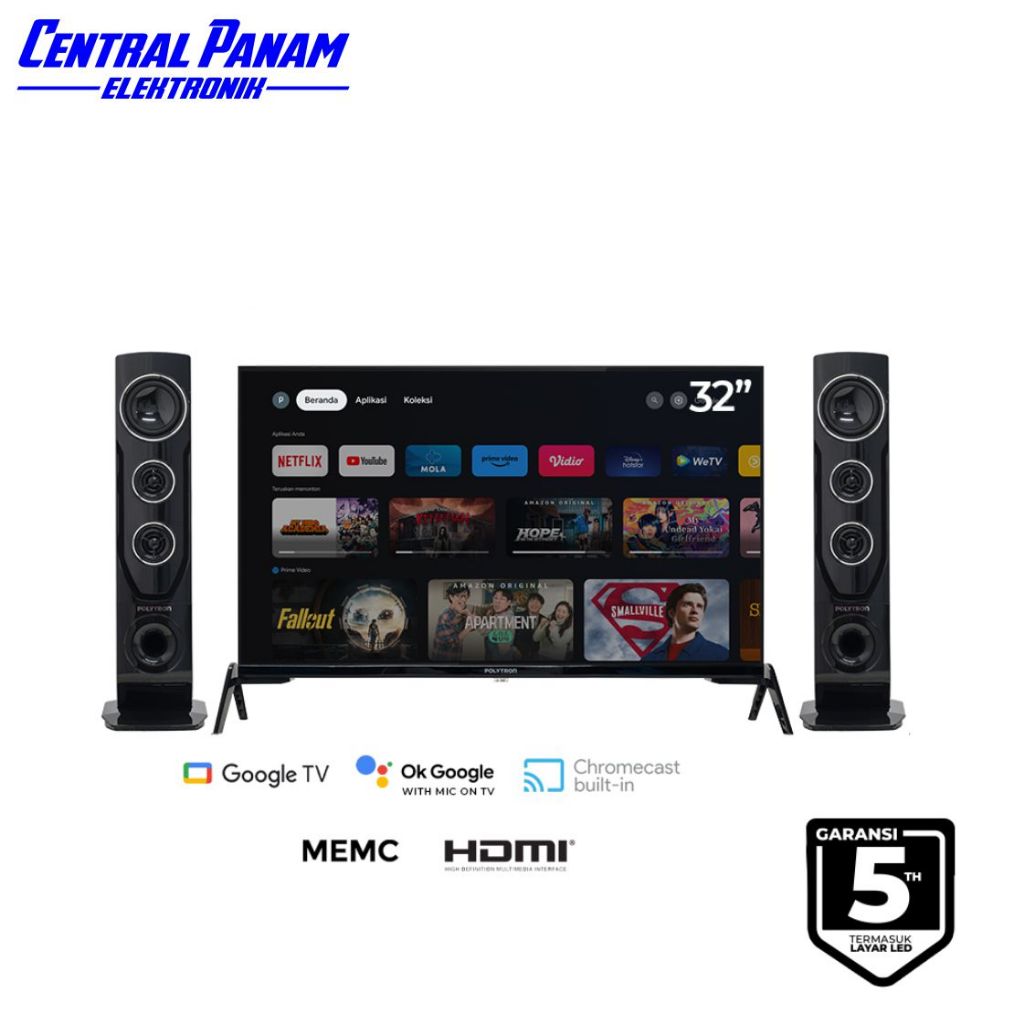 POLYTRON Smart Cinemax Google TV PLD 32TG5055 Central Panam Elektronik