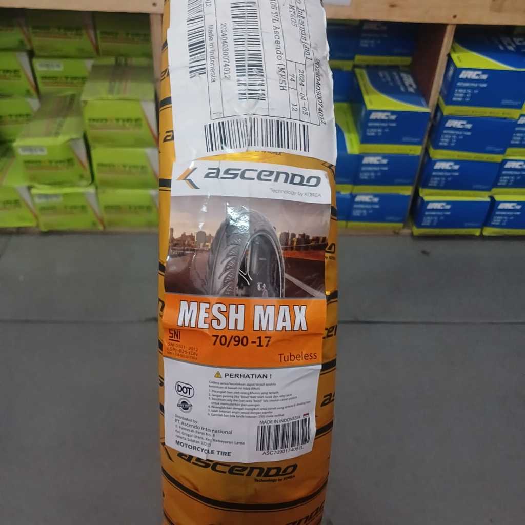 (Free Pentil) Ban Tubeles ASCENDO Mesh Max 70/90-17