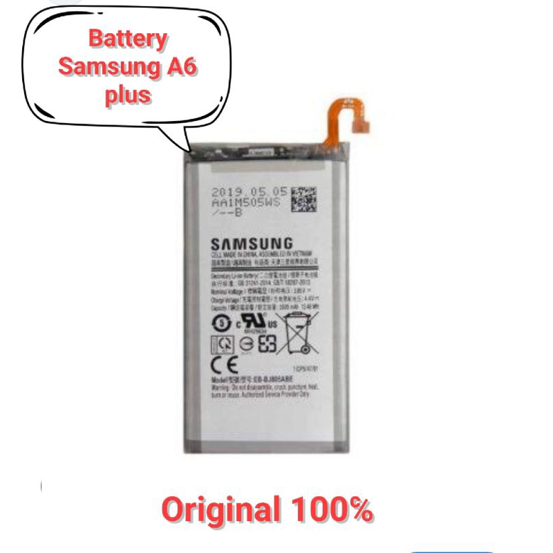 Battery Samsung A6 Plus Original 100℅