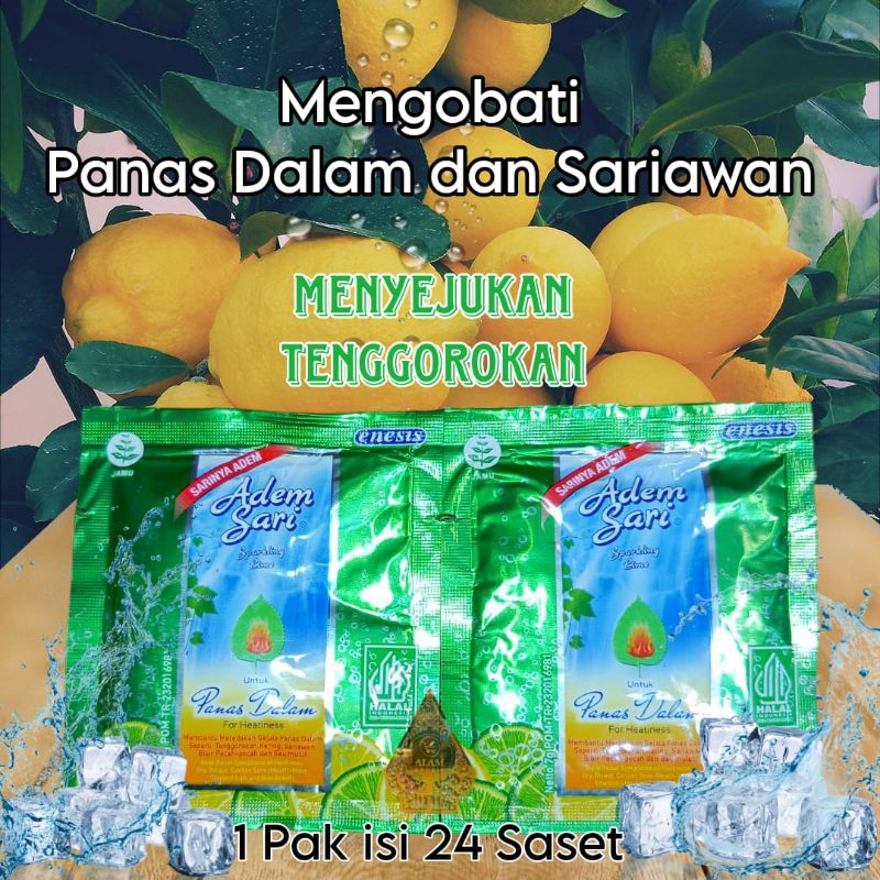 

Adem Sari Panas Dalam 7gr, 1 pak isi 24 sachet