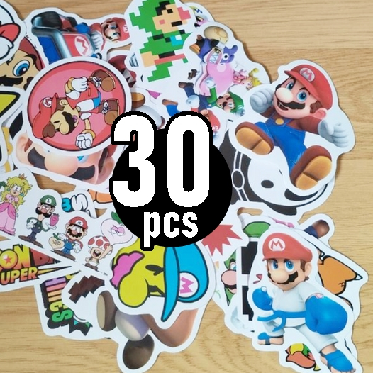 

Stiker Mario Bros Stickers 30Pcs/Set Stiker Super Mario Game
