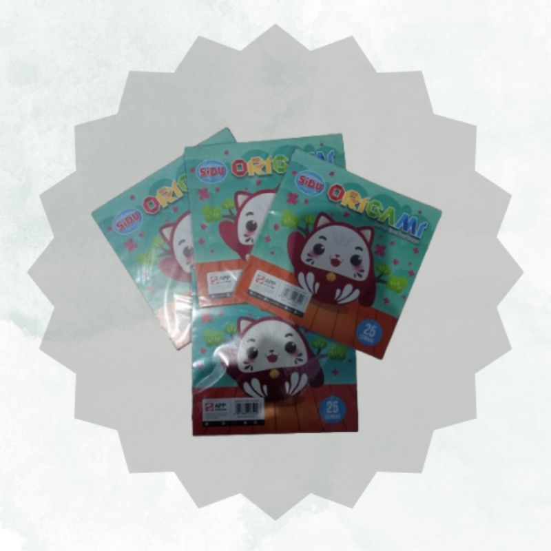 

Origami Kertas Lipat Berwarna Lucu Sidu Isi 25 Lembar