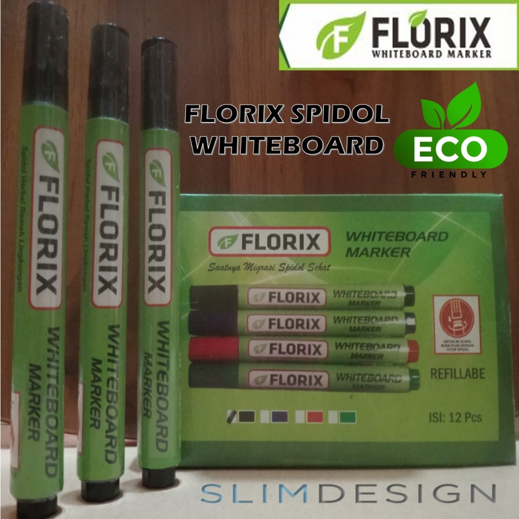 

Florix Spidol Ramah Lingkungan Whiteboard / Boardmarker (Pack)