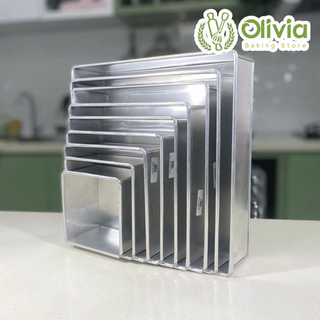 Loyang Kue Bolu Kotak Mini 12 x 12 x 4 Cm Tebal