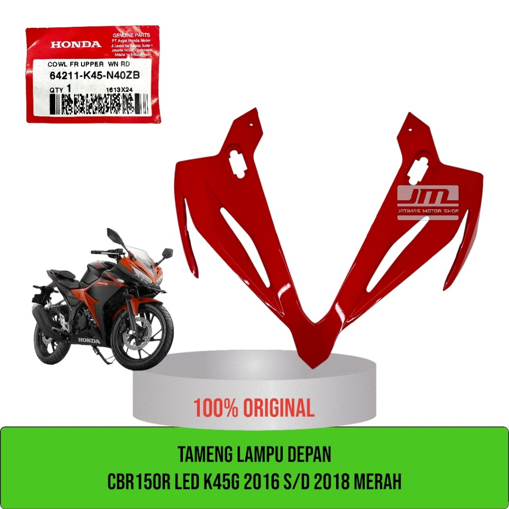 Tameng lampu depan cbr 150 r led K45G 2016-2018 merah 64211-K56-A40ZB