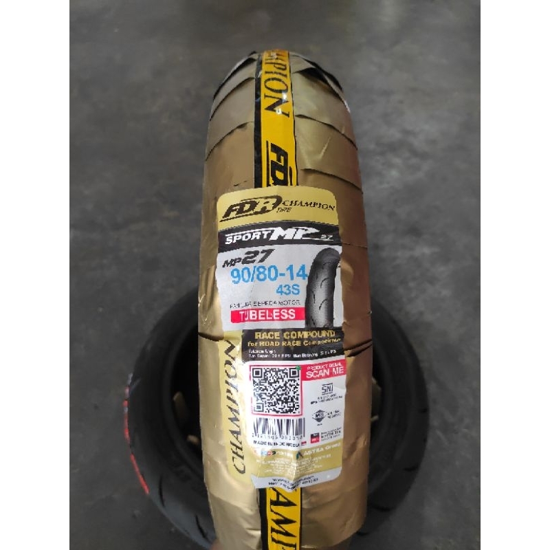 BAN FDR SPORT MP27 90/80-14 SOFT COMPUND TUBELESS BEAT MIO VARIO SCOOPY