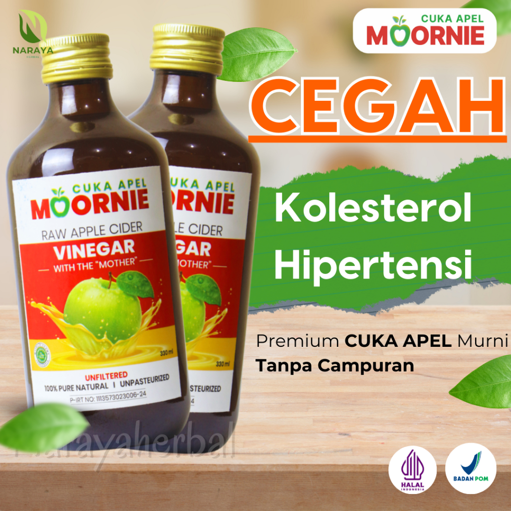

Cuka Apel Apple Cider Vinegar Original 100% Murni Organik With Mother Moornie KITA TAHESTA MAKKATA