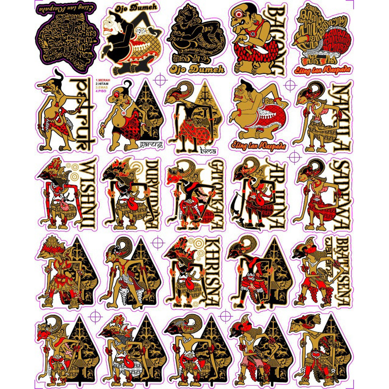 

25 PCS STICKER WAYANG ANTI AIR