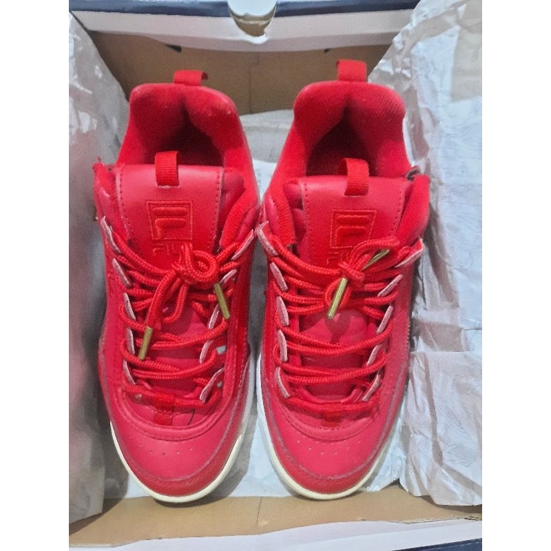 Preloved Fila women's Disruptor premieum Red limited lifestyle