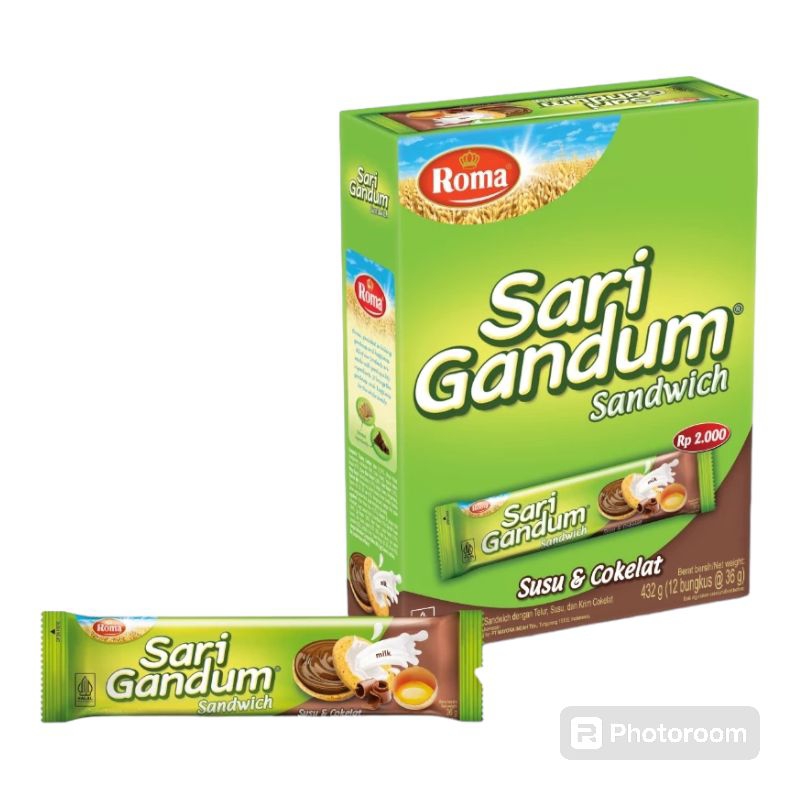 

Roma Sari Gandum Coklat 12 Sachet