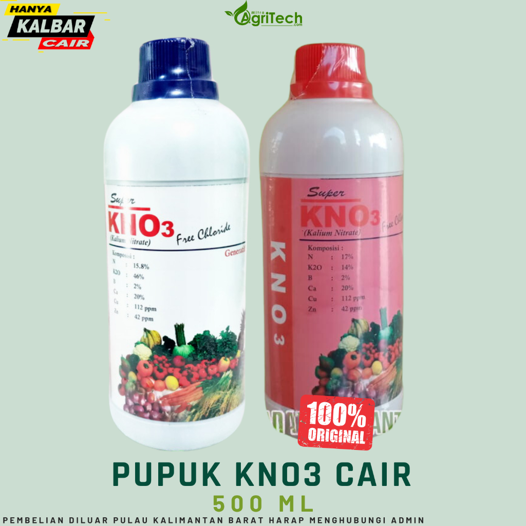 PUPUK KNO3 KNO MERAH DAN KNO3 KNO PUTIH CAIR 1 LITER & 500 ML TPK TMT