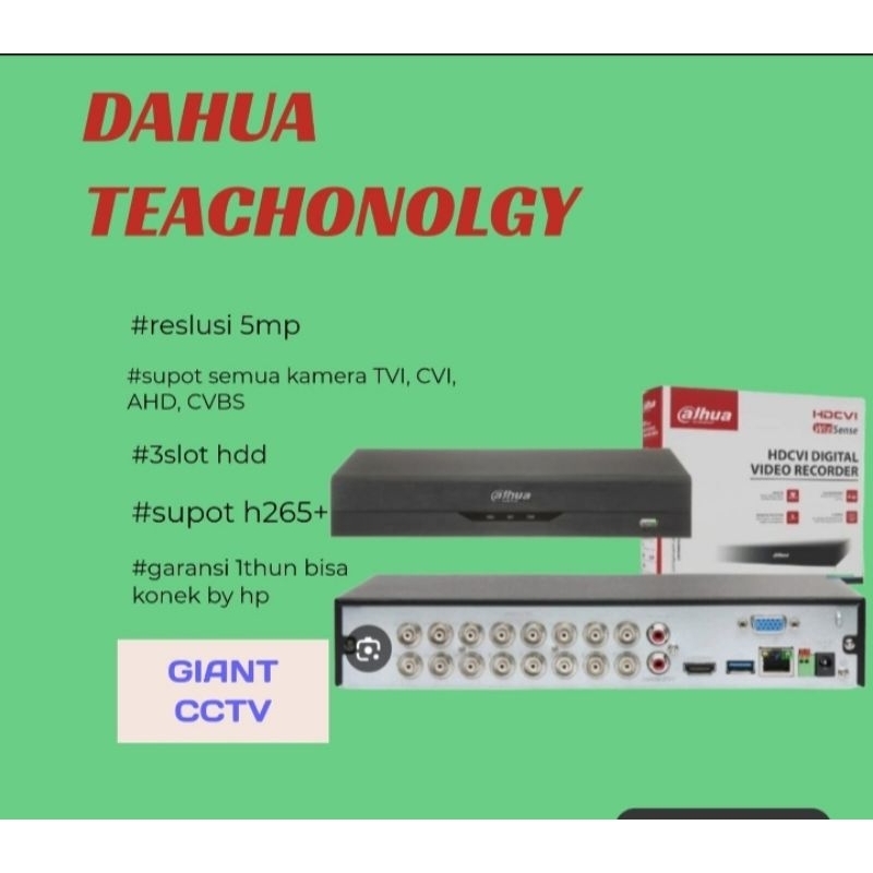 DVR 16CH DAHUA 5mp ,xvr 5116hs-i3