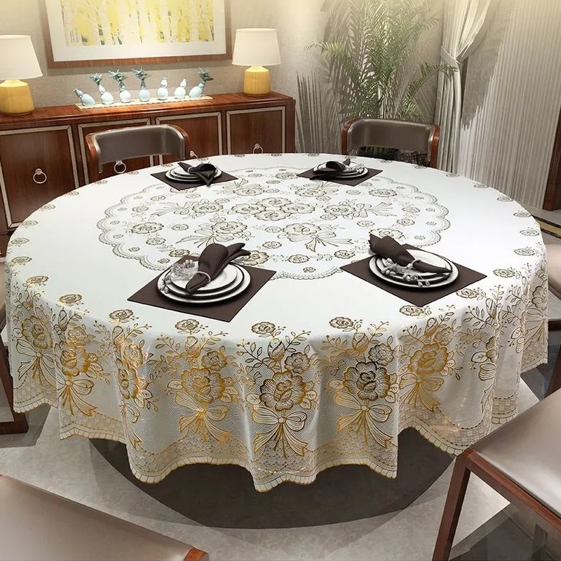 Taplak Meja Taplak Meja Makan Bundar Bulat Shabby Chic Terbaru Diameter 180CM /Taplak meja tahan