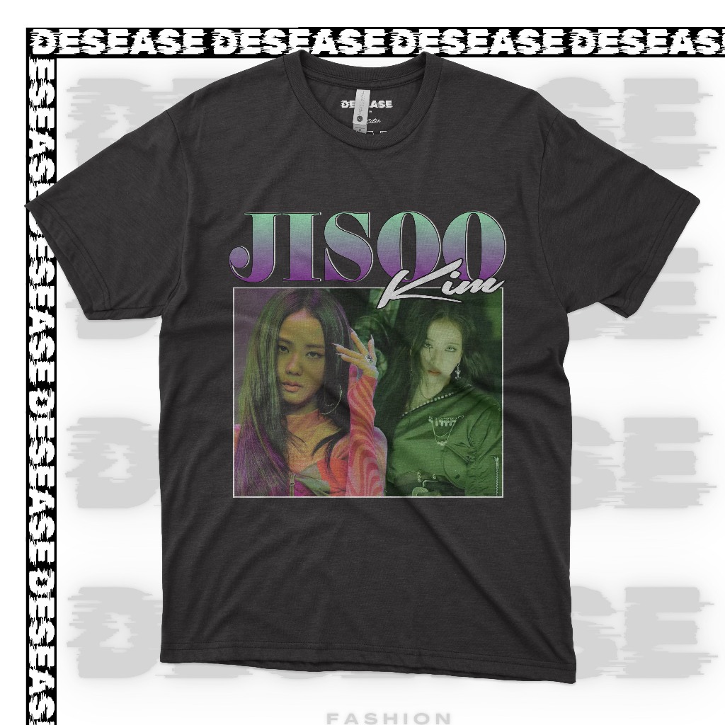 Jisoo Blackpink T Shirt - Kaos Distro K Pop Pria Wanita 24s - Kaos K Pop Oversize - Desease