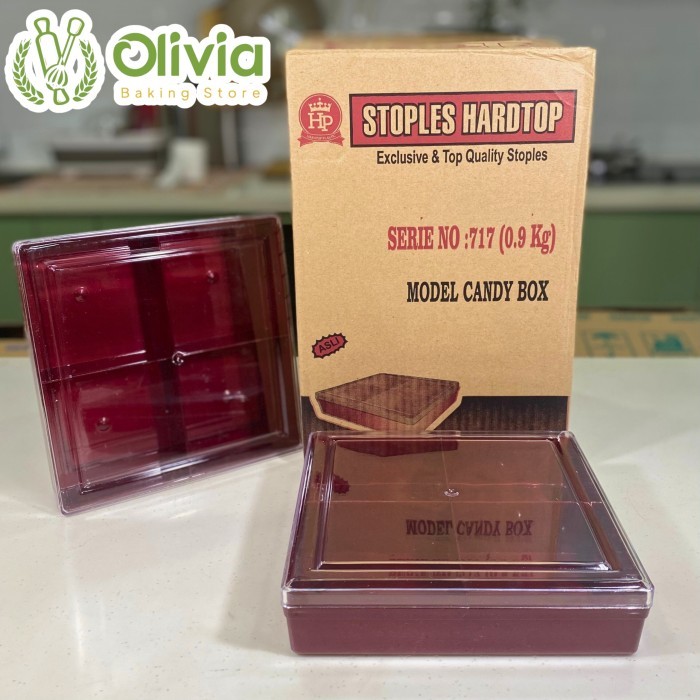 Toples Kue Hardtop Toples 717 Candy Box Sekat 4 0,9Kg