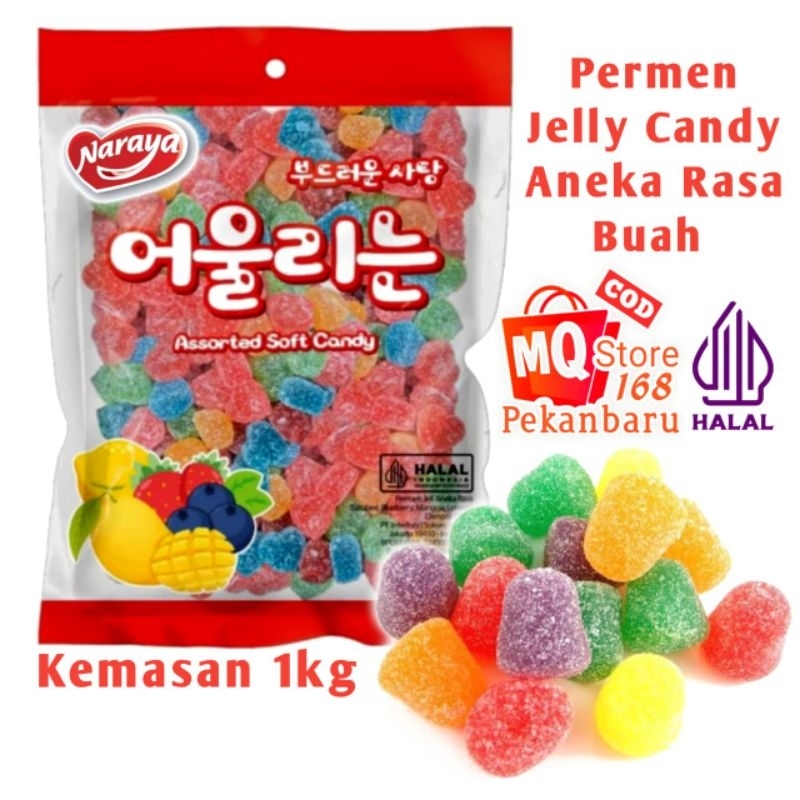 

Naraya Assorted Soft Candy - Permen Jelly Aneka Rasa Buah 1kg