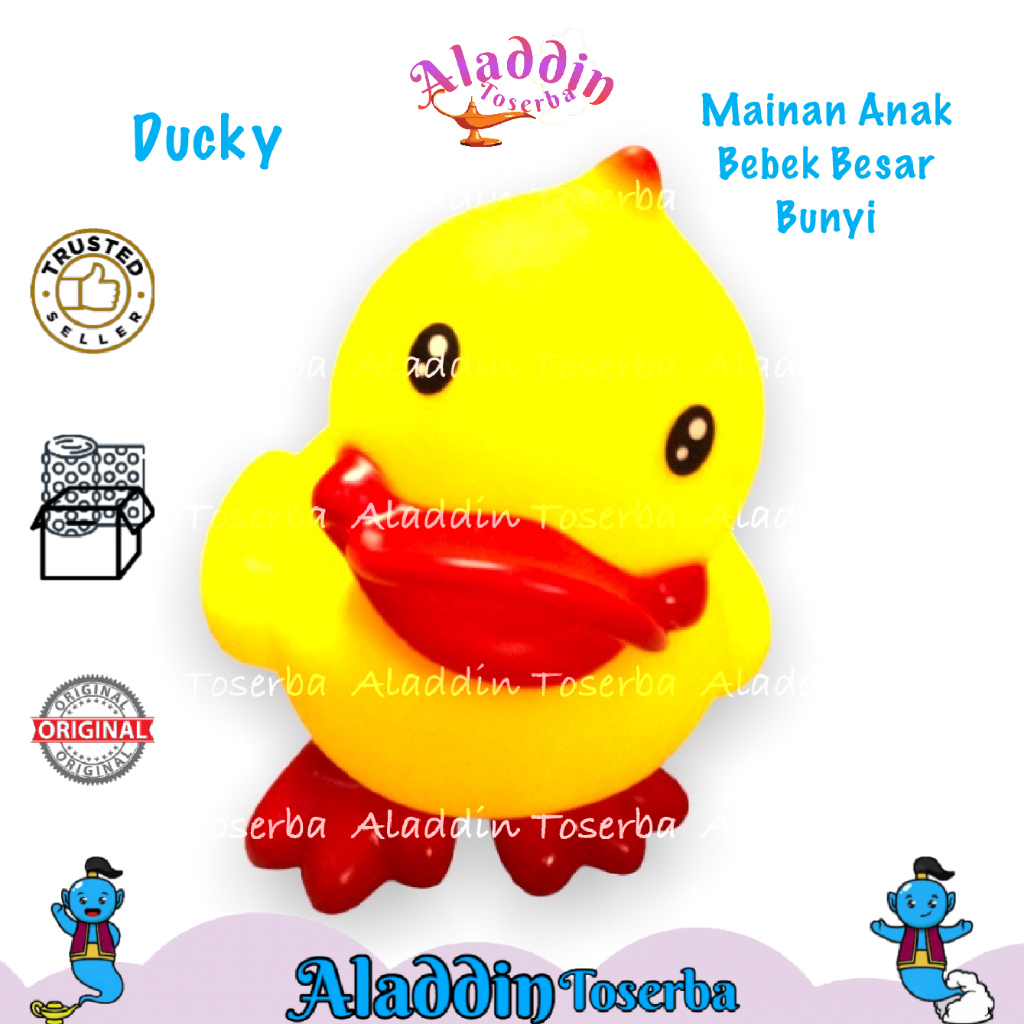 BEBEK KARET BERDIRI BUNYI - BEBEK KARET MANDI - MAINAN BEBEK MANDI - BEBEK KARET KUNING BESAR