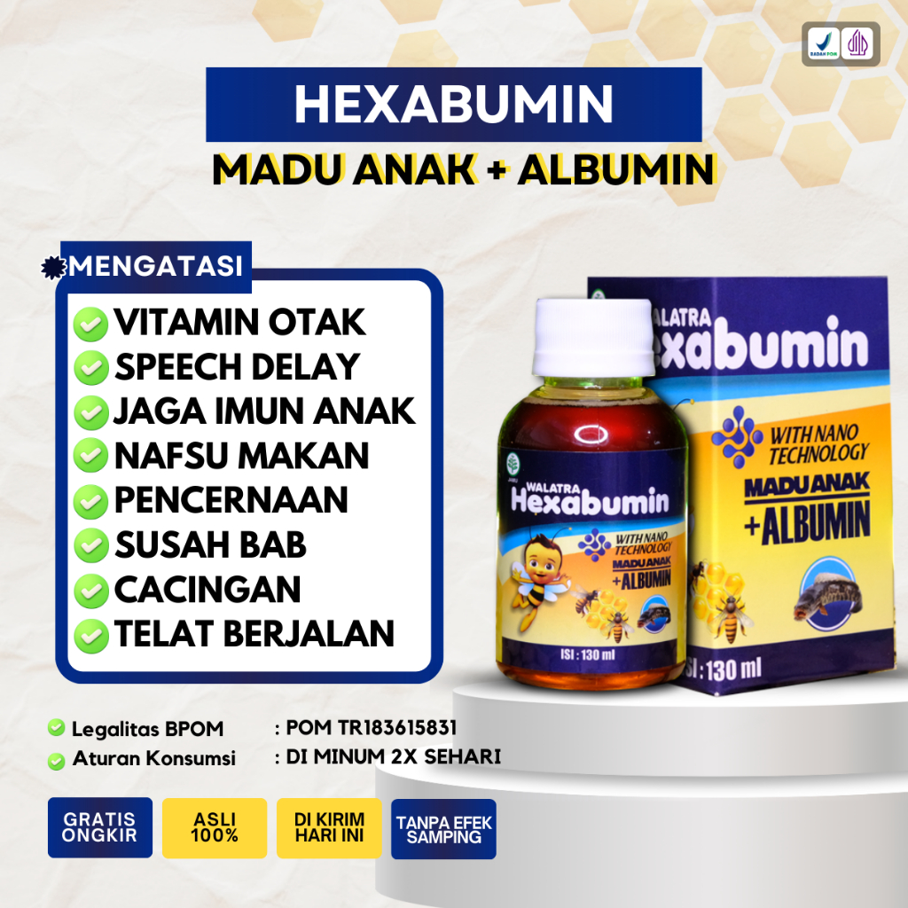 HEXABUMIN UNTUK ANAK SEMBELIT SUSAH BAB KERAS DAN SAKIT SUPLEMEN PELANCAR SUSAH BAB