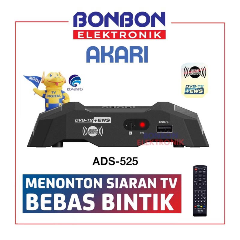 Akari Set Top Box ADS 525 / Digital TV Receiver STB DVB-T2