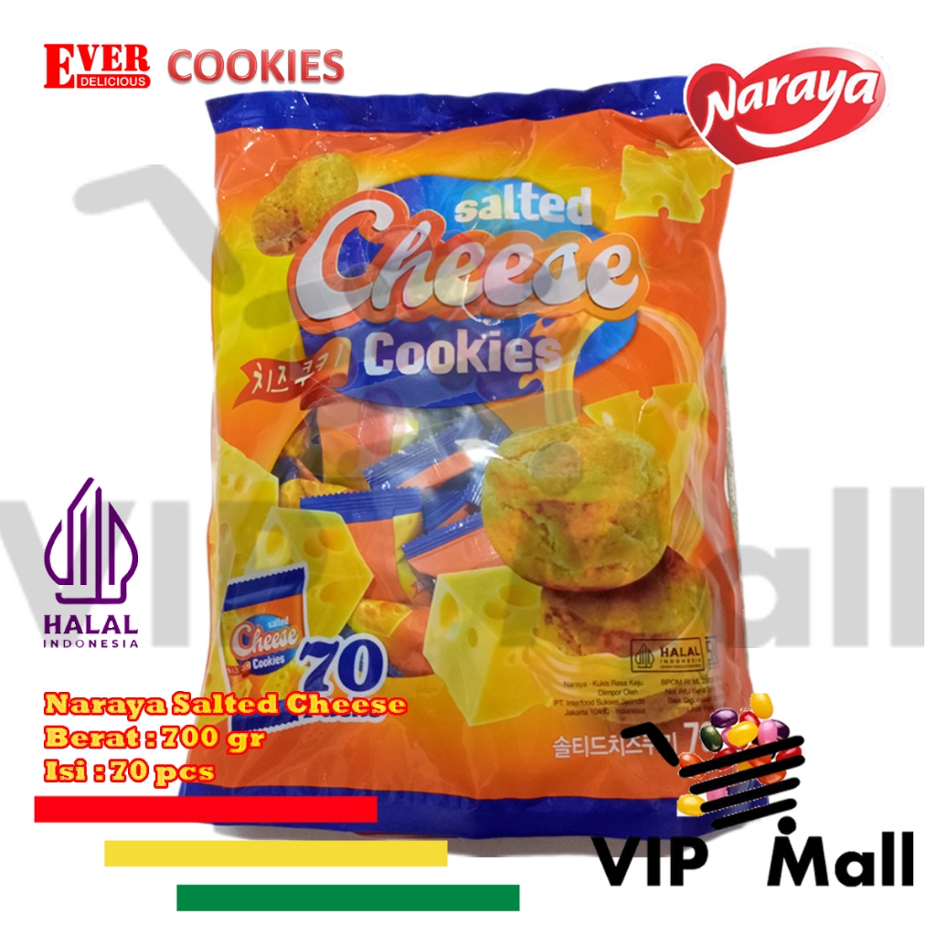 

Naraya Cookies Salted Cheese 700Gr (Isi 70 Pcs).