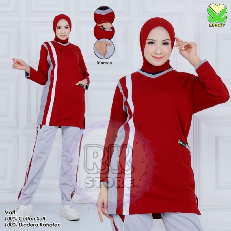 setelan olahraga tunik/ setelan olahraga muslim/setelan olahraga