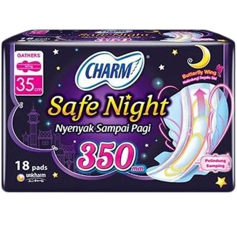 Charm safe night wing 35cm 18 pads