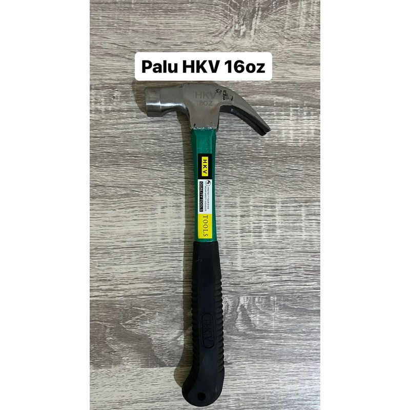 Palu Kambing HKV Gagang Fiber 16oz Kepala Gerigi | Claw Hammer HKV | Palu Kambing 16oz gagang Fiber 
