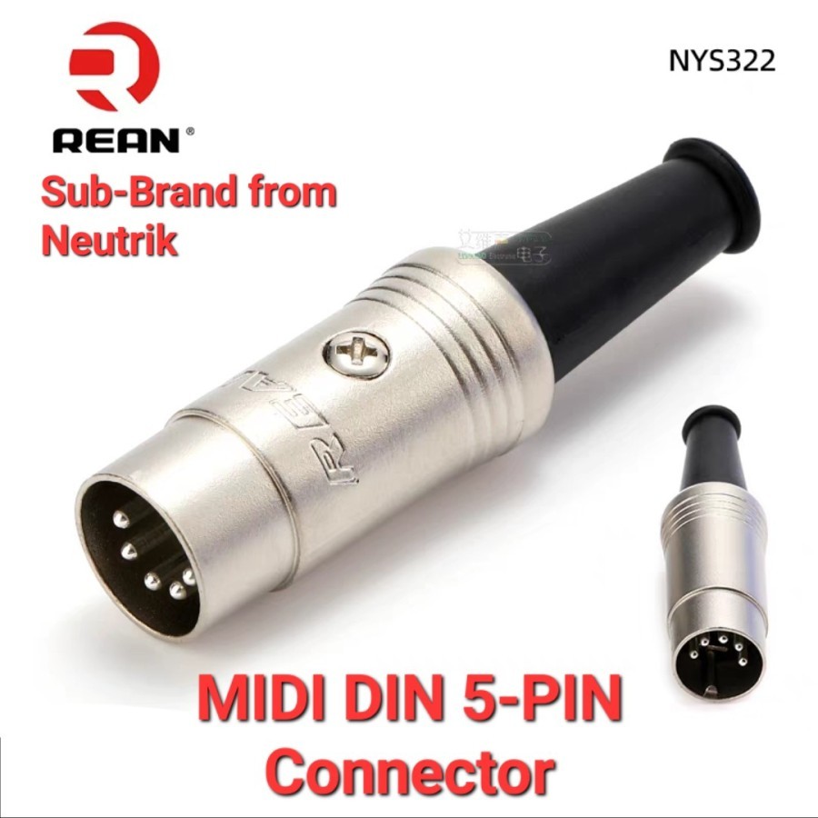 REAN NYS322 MIDI DIN 5-pin Connector SILVER