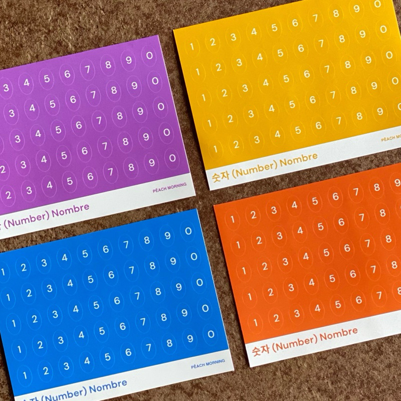 

PEACH MORNING - Number Sticker for Journaling