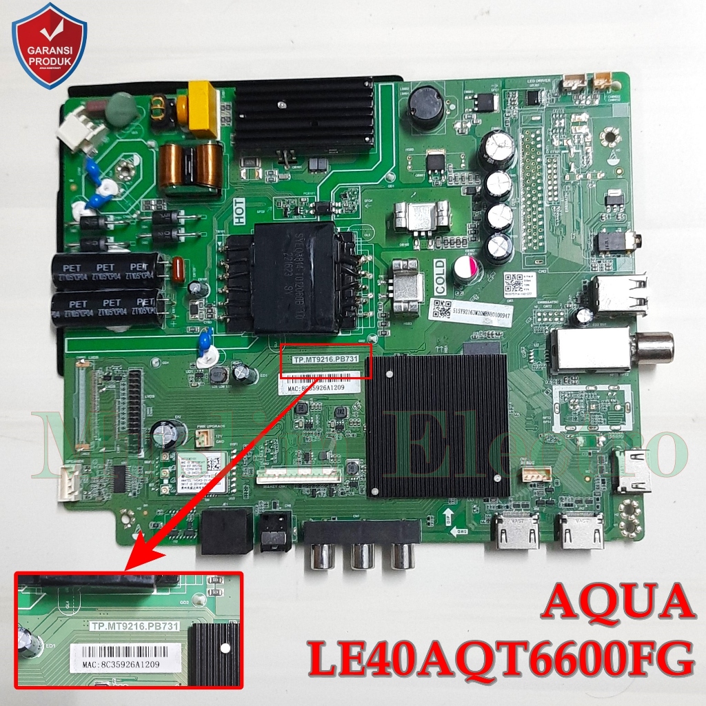 Mainboard LED TV Aqua LE40AQT6600FG LE40AQT6600 40AQT6600FG 40AQT6600